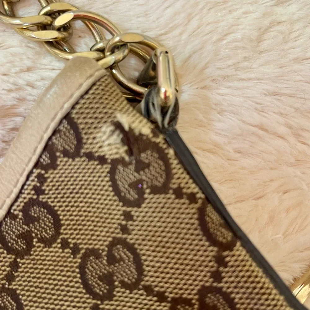 Gucci Beige and Brown GG Shoulder Bag - Picture 6 of 6